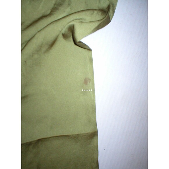 New NWT Designer Natori Crop Green Pants Silky Womens L Lounge Satin Embroidered - Picture 7 of 7